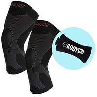 BODYCHI Seamless Knee Brace Compression Support Sleeve Pair, Aid for Running, Sports, 20-30 mmHg, Large