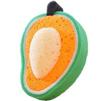 EUBUY Cute Mango Shape Eco-Friendly Cleaning Towels Kitchen Dish Bowl Scouring Sponge Cleaning Pad Sponge Scouring Pad(Mango)