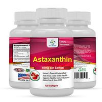 Astaxanthin 10mg 120 Softgels Powerful all Natural Antioxidant & Carotenoid High Purity Extra Strength Aids Eye, Brain, Joint, Skin, Heart Health & Anti-Aging (up to 4 months supply) 1 Bottle