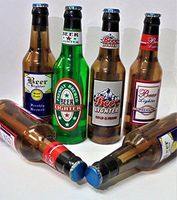 5 Eclipse Beer Bottle 2-in-1 Novelty Lighters with Bottle Opener, Child Resistant, Refillable Butane Lighter 1771-5