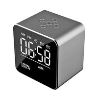 Bluetooth Outdoor Speaker, Portable Wireless 32 Feet Receiving Range Support TF Card Audio Alarm Clock Temperature LED Display FM Radio Super Bass Music Player for Party Home Office (Black) Boens