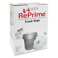 RePrime H8053TCRC1CT Can Liners 55gal 0.9mil Clear 40" x 53" 50/Box 3 Boxes/Carton