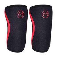 Knee Sleeves (1Pair) Compression Support& Protection for Weightlifting, Workout, Crossfit, Squats, Cleans and More, 7mm Neoprene, for Women and Men (Black, M)