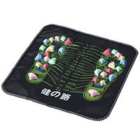 ROSENICE Reflexology Massage Mat Foot Stone Foot Leg Pain Reliever Walk Massager Mat Health Care (Black)