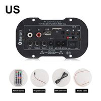 Prom-near Amplifier Board Bluetooth Digital Power Amplifier Board USB DAC FM Radio TF Player Subwoofer Car Amplifier Home, Suitable for Car, DIY Speakers