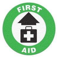 GHS Safety FS1013V, First Aid Floor Sign, Pack of 10 pcs