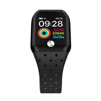 AxiBa Smart Watch, Waterproof Fitness Activity Tracker with Heart Rate Monitor, Wearable Oxygen Blood Pressure Watch, Bluetooth Running GPS Tracker Sports Belt (Black, One Size)