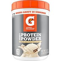 Gatorade Whey Protein Powder, Vanilla, 19.7 Ounce (20 servings per canister, 20 grams of protein per serving)