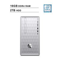 2019 HP Newest Pavilion Desktop (8th Gen Inter 6-Core i5-8400 up to 4.0GHz, 16GB DDR4 RAM, 2TB HDD, Intel UHD Graphics 630, WiFi, Bluetooth, HDMI, Windows 10, Silver) (Renewed)