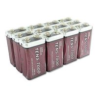 TENS 7000 Official 12 Pack of Long Lasting 9-Volt Alkaline Batteries - 9 Volt Battery for TENS Unit - Pack of 12 All Purpose Batteries - Alkaline Battery for Everyday Use - 100% Durability Guaranteed