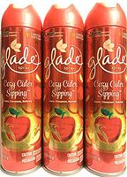 Glade Air Freshener Spray - Limited Edition - Winter Collection 2017 - Cozy Cider Sipping - Net Wt. 8 OZ (227 g) Per Can - Pack of 3 Cans