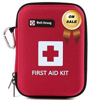 WELL-STRONG 128 Pieces First Aid Kit - Compact and Lightweight First Aid Bag - Essential for Home, Car, School, Office, Sports, Travel, Camping, Hiking or Any Other Outdoors Activities