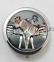 BlackKey Animal Zebra 3-Compartment Decorative Pocket Gift Box Case Organizer for Pill, Color 1 -1860