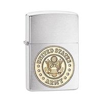 Zippo U.S. Army Emblem Brushed Chrome Lighter