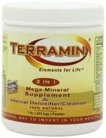 Ion Charged Terramin Mega-Mineral Supplement & Internal Detoxifier/Cleanser, 1-Pound Powder Jar