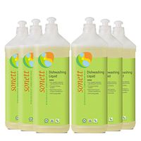Sonett Organic Dishwashing Liquid Calendula, Lemon 10 oz and 33.8 oz (Lemon, 34 Fl.Oz (6 Count))