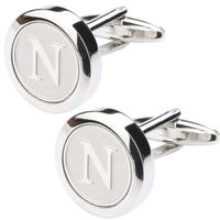 Dannyshi Mens Classic Stainless Steel Initial Cufflinks 26 Alphabet Initial Letter Cufflinks Business Wedding Shirts A-Z (N)