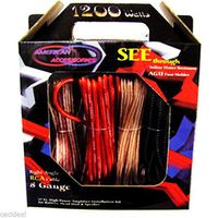 American Accessories 8 GA Gauge 1200 Watt High Power Car Amplifier AMP Wiring Installation Kit