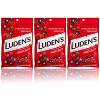 Luden's Wild Cherry Cough Throat Drops | Pectin Lozenge/Oral Demulcent | 30-Count per pack | 3-Pack