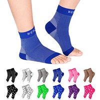 NEWZILL Plantar Fasciitis Socks with Arch Support, Best 24/7 Foot Care Compression Sleeve, Eases Swelling & Heel Spurs, Ankle Brace Support, Increases Circulation (L/XL, Blue)