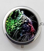 BlackKey Animal Leopard 3-Compartment Decorative Pocket Gift Box Case Organizer for Pill, Color 1 -1807