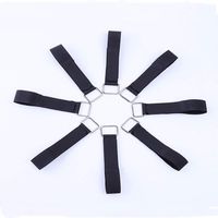 FILAN 6PCS 1'' Wide x 32" inch Length Hook and Loop Strap with Metal Buckle, Cinch Cable Tie Down Straps Set, Reusable Hook and Loop Fastening, Nylon Cable Tie Wraps with Metal Buckle