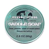 GRIFFIN Saddle Soap - Leather Cleaner, Leather Conditioner and Leather Softener - Shoes, Boots, Handbags and Leather Goods (2.8 oz) - Made in USA