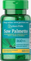 Puritans Pride Saw Palmetto Standardized Extract 160 mg Softgels, 60 Count