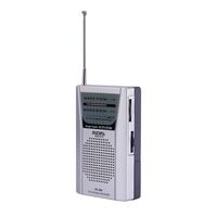 ASHATA Mini Portable AM FM Radio, Universal Handheld Mini Radio Portable FM/AM World Receiver with Built in Speaker/Standard Earphones Jack,Silver