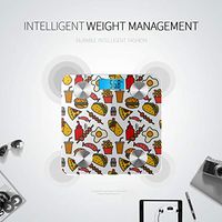Colorful Fast Food and Drink Scale for Body Weight Body Weight Scale Personal Weight Scale Tracks 8 Key Compositions Analyzer Sync with Fitness Apps 400 Lbs