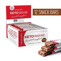 KetoLogic Keto Snack Bar – Low Carb, Keto Bars with No Added Sugar & All Natural Ingredients | Vegetarian, Gluten-Free, Non-GMO | Chocolate Hazelnut – 12 Count