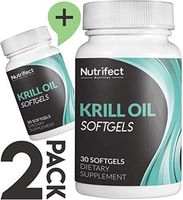 Nutrifect Nutrition 100% Antarctic Krill Oil with Super Antioxidant Astaxanthin, Omegas 3, 6, and 9, DHA and Phospholipids, 30 Soft Gel Capsules (2-Pack
