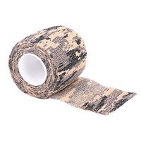 Alomejor Tactical Camouflage Tape No Residual Glue Non-Woven Stealth Tape Self-Adhesive Stretchable for Outdoor Wrap Rifle Hunting(ACU Camouflage)