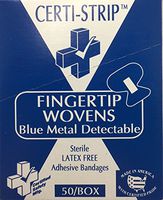 Adhesive Bandages - Fingertip Wovens BMD - Blue Metal Detectable 50/Box 220-239