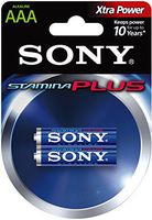 SONY S-AM4B2A Stamina Plus Alkaline Batteries (AAA, 2 Pack)