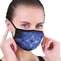 YOFFYO Soft Mouth Covers Earloop Anti-Allergies for Dust Painting, Women Men Kids - Healthy (Trippy Blue Tie Dye Mouth Cover)