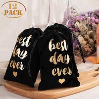 Whaline 12 Pcs Bachelorette Hangover Kit Bags Velvet Wedding Party Favor Bags Bridesmaid Gifts Bridal Party Drawstring Bags for Bridal Shower Wedding Party Gift Decoration, 4" x 6"