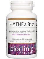 Bioclinic Naturals 5-MTHF & B12 Biologically Active Folic Acid - 60 Lozenges