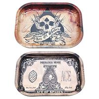 Metal Cigarette Rolling Tray 18cm×14cm×1.5cm Essential Smoking Holder Trays