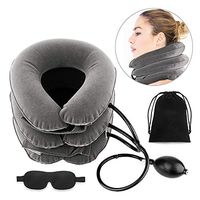 [Upgrade] Cervical Neck Traction Device and Collar Brace, APPHOME Inflatable and Adjustable Designed Neck Support & Stretcher for Spine Alignment and Chronic Neck Pain Relief, Grey