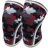 Knee Sleeves (1 Pair), 7mm Thick Compression Knee Braces Offer Strong Support for Weightlifting | Cross Training | Powerlifting | Bodybuilding | Squats | Gym and Other Sports (Large, Red Camo)