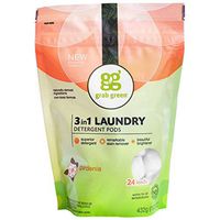 GrabGreen, 3-in-1 Laundry Detergent Pods, Gardenia, 24 Loads, 15.2 oz (432 g) - 2pc