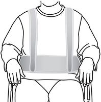 Secure WCH-1 Torso Support Self Release Wheelchair Positioning Seat Belt and Shoulder Harness - Prevent Patient Forward Sliding