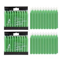 Mega Candles 40 pcs Unscented Light Green Mini Taper Candle, 4 Inch Tall x 1/2 Inch Diameter, Great for Casting Chimes, Rituals, Spells, Vigil, Witchcraft, Wiccan Supplies, Wax Play & More