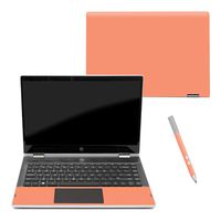 MightySkins Skin Compatible with HP Pavilion x360 14" (2018) - Solid Peach | Protective, Durable, and Unique Vinyl Decal wrap Cover | Easy to Apply, Remove, and Change Styles | Made in The USA