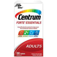 Centrum Forte Essentials, Complete Multivitamin & Mineral Supplement, Adults, 100 Tablets