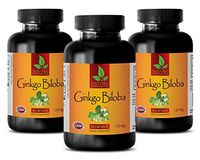 Brain Booster Focus - Ginkgo BILOBA 120MG - Natural Extract - antiaging Supplement - 3 Bottles (150 Capsules)