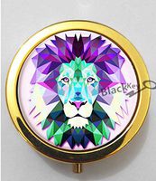 BlackKey Animal Lion 3-Compartment Decorative Pocket Gift Box Case Organizer for Pill, Color 2 -1844