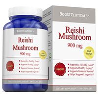 BoostCeuticals Reishi Mushroom Capsules 100 900mg Daily Dose - Ideal No Additives - Vegan - Non GMO Gluten Free Pure Natural Reishi Mushroom (Ganoderma Lucidum)