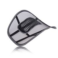 COGEEK Black Mesh Cloth Car Seat Cushion Lumbar Waist Back Support Lumbar Pillow